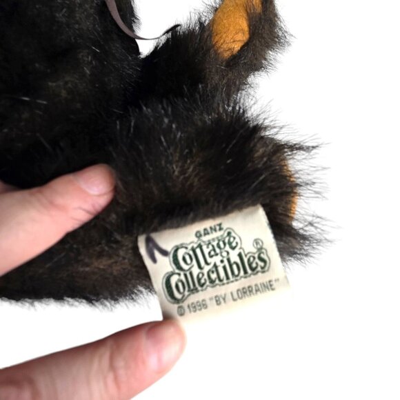 Black Jointed teddy Bear by Lorraine Ganz Cottage‎ Collectibles Shake it / noise - Picture 5 of 13